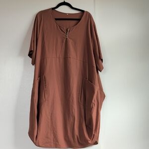 Baggy Boho Brown dress XXL
